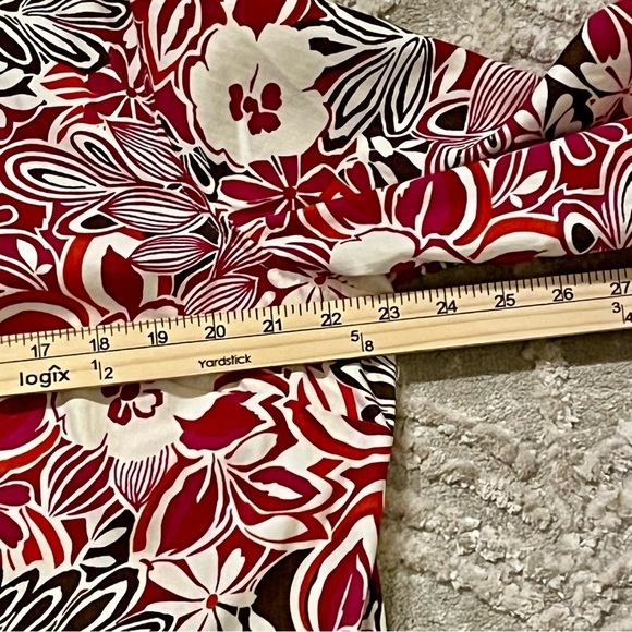 KORET Floral Shacket Women's Size L Jacket MOD Colorful Button-Up Stretch - Picture 15 of 15